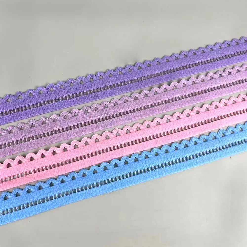 2023 yeni tip yüksek kaliteli naylon dantel elastik bant ajur örgü dokuma