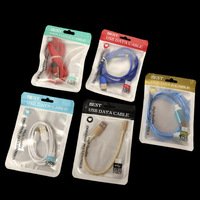 Câble de données USB de haute qualité, câble d'écouteurs, emballage en plastique électronique, sac d'emballage à fermeture éclair, pochette pour accessoires de téléphone portable