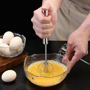 Batteur à œufs semi-automatique en acier inoxydable Homori, presse manuelle rotative, outil de pâtisserie de cuisine, petite, moyenne et grande taille - Product Image 3