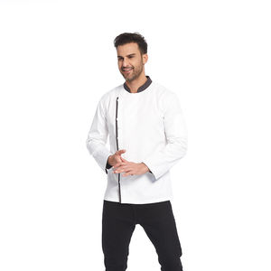 Veste de cuisine unisexe avec logo personnalisé, uniforme de chef, veste de travail pour hôtels et restaurants, vêtements de travail professionnels pour chefs exécutifs - Product Image 3