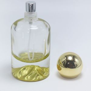 OEM/ODM <b>30ml</b> 50ml 100ml Cylinder Glass <b>Perfume</b> <b>Bottles</b> Screen Printed Gold/Silver/Blue/Red/Green Bottoms Pump Sprayer for Gift - Product Image 2