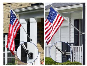 מוט דגל כבד בסיס פרסום חיצוני ציבורי מעמד ראשון מעמד קיר תלוי מוט דגל רכוב מוט נירוסטה - Product Image 4