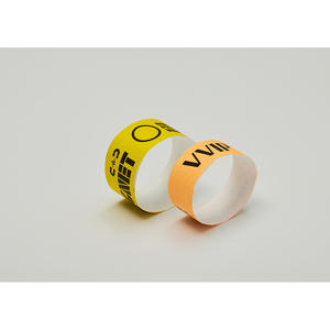 สายรัดข้อมือป้องกันการใช้งานซ้ำได้เพื่อการเข้าออกที่ปลอดภัย สายรัดข้อมือ TYVEK สีพื้น ขนาด 19 มม. (3/4 นิ้ว) สำหรับใช้ในงานอีเว้นท์ - Product Image 1