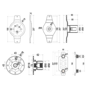 Dưới nước treo tường PC + UV dẫn ánh sáng cho hồ bơi 12V IP68 không thấm nước điều chỉnh độ sáng 18W/25W/35W - Product Image 2