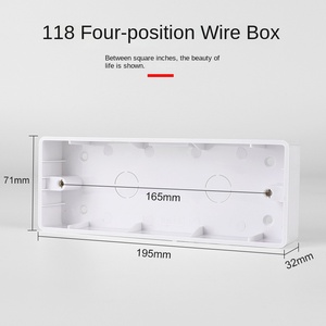 Prises de commutation montées boîte inférieure murale boîte à bornes de câble boîte de jonction PVC connexion de prise électrique - Product Image 6
