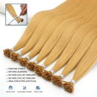 Extensiones de Cabello Humano Virgen Remy 100% con Punta en U, Color y Logotipo Personalizados, Precio de Fábrica, Venta al Por Mayor para Salones de Belleza