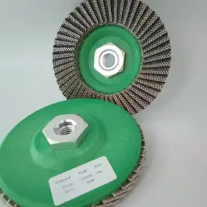 Diamond Flap Wheel/Flap Disc with Plastic Back for Metal Glass Stone Concrete Tiles Ceramics Grinding