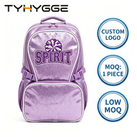 Individuelles Logo Glitzer Cheerleader-Rucksack Damen Sport Funkelnde Cheerleading-Tasche Oxford Reißverschluss 20-30L Wasserdichte Schultasche