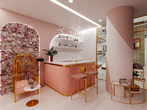 Muebles de exhibición de salón de lujo con estilo, escaparate de joyería personalizado con iluminación LED para diseño de decoración de interiores de salón - Product Image 2