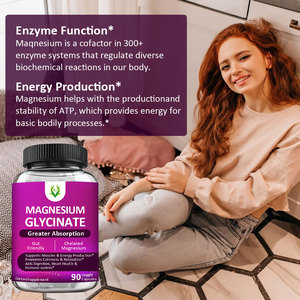 Cápsulas de complejo de glicinato de magnesio de alta resistencia de etiqueta privada OEM/ODM, soporte óseo y muscular para adultos para un estilo de vida saludable - Product Image 6