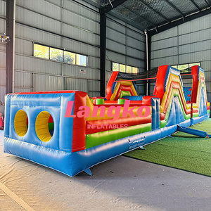 Carrera de obstáculos de Pvc para fiestas al aire libre, carrera de obstáculos de agua, carrera de obstáculos inflable comercial - Product Image 6