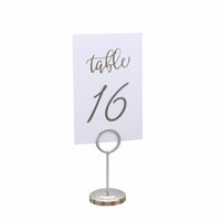 Porte-numéro de table en métal en forme d'anneau avec clip pour carte et menu, support d'affichage pour étiquette de prix, porte-carte de place