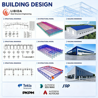 Bâtiment d'élevage commercial préfabriqué en structure acier pour chèvres, volailles, bovins et ovins