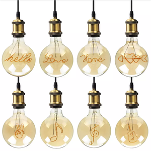 Dimmable Led Ampoules Amour <span class=keywords><strong>Mots</strong></span> Forme Vintage Flexible Doux Led Filament Ampoule G125 4W Décoratif Edison Ampoule Grand Globe Lampe - Product Image 2