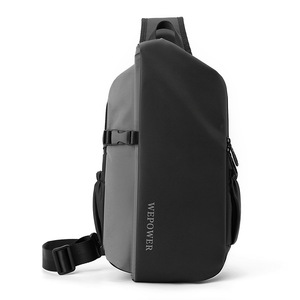 Sac de poitrine pour homme imperméable avec logo personnalisé, 3 poches, bandoulière amovible, durable - Product Image 3