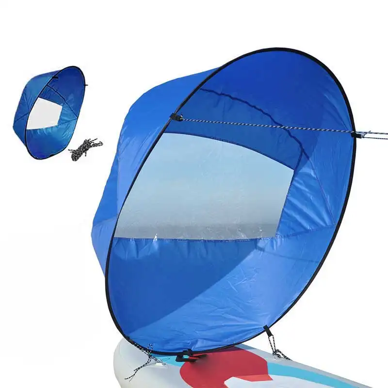 2022 vendita calda gonfiabile sup kayak vela kayak vela del vento pieghevole stand up paddle board trasparente finestra vela