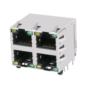 <span class=keywords><strong>RJ45</strong></span> kết nối shielded xếp chồng lên nhau <span class=keywords><strong>2x2</strong></span> 8P8C Modular Jack E5J88-C4AJB2-L - Product Image 4