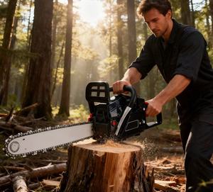 Công Suất Cao Công Nghiệp Tự Làm Xăng Chuỗi Saw 1800W 12in Hướng Dẫn Thanh Không Chổi Than Động Cơ Khai Kê Khai Kê Dầu - Product Image 3