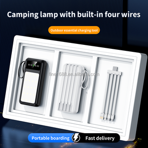 Banco de energía móvil de 20000mAh directo de fábrica con cable incorporado desmontable y interfaz de entrada Micro USB de luz de camping de 10W - Product Image 6