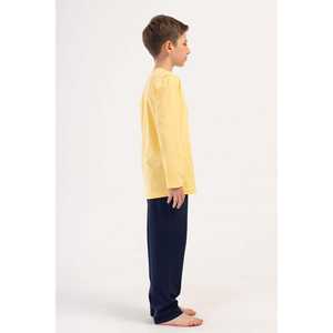 ชุดนอนเด็กชายแขนยาว คอปก ผ้าถักนุ่มสบาย ลายพิมพ์น่ารัก สำหรับเด็กวัยเตาะแตะ ไซส์ 9/10-15/16 สำหรับฤดูใบไม้ผลิและฤดูหนาว - Product Image 3