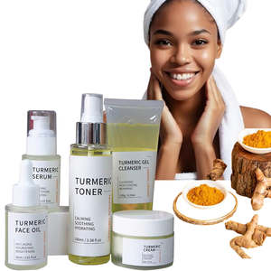 Produits de soin de la peau anti-âge exclusifs Ensemble de cinq pièces au curcuma Nettoyant visage Tonique Essence Huile Crème Série - Product Image 5