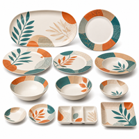 Ensemble d'assiettes en mélamine, collection complète pour la famille, pour la cuisine quotidienne et le service des repas