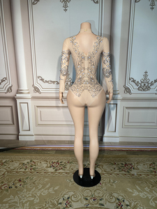 Novance Y2895 2023 livraison directe brillant strass combinaison body pour femmes <span class=keywords><strong>barman</strong></span> <span class=keywords><strong>tenue</strong></span> Sexy Performance porter - Product Image 5