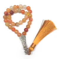 Hot Fashion Tasbeeh islamique musulman musulman Tasbih Design dans la nature Jinsi Jade (8mm) perles à la main 33 chapelet de miséricorde divine
