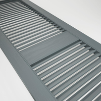 Système de persiennes horizontales modernes en aluminium avec lames réglables pour l'extérieur de la maison, contrôle du soleil et confidentialité, facile à nettoyer