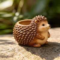 Vente directe usine : Statue d'animal en résine, artisanat, pot de fleurs hérisson, ornement en résine
