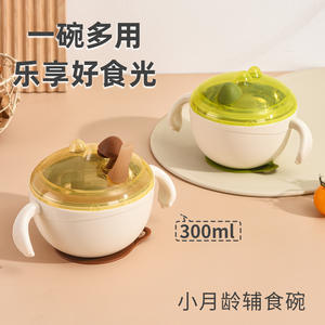 Bol d'alimentation pour bébé en acier inoxydable 316L isolé, sans BPA, en forme de gourde, avec couvercle et poignées, pour 0-12 mois - Product Image 2