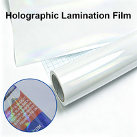 Rouleau de film de plastification à froid holographique uni, résistant aux rayures, en PVC, pour photos, artisanat d'intérieur, publicité et décoration