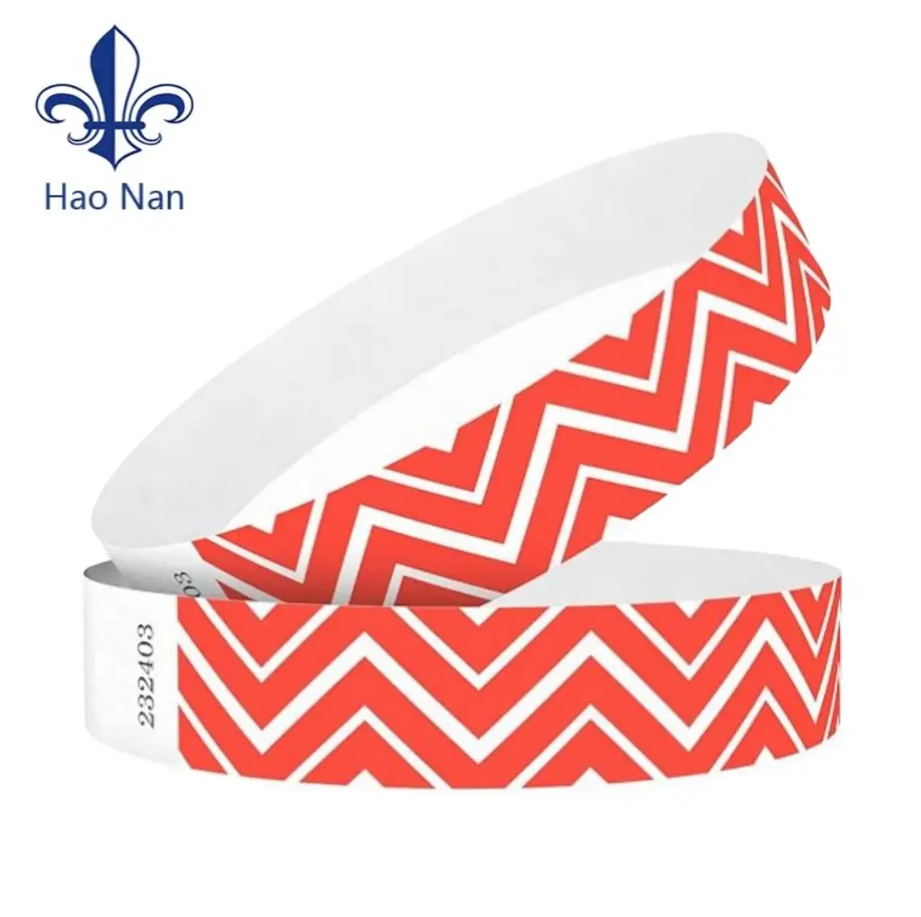 Pulseiras de papel para festival, pulseira promocional com logotipo personalizado Tyvek, pulseiras para eventos, concertos e festas de admissão