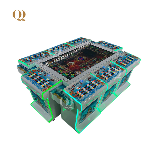 QIQU Factory Price Stand up 8 Player Entertainment Fish Game Table Arcade Fishing Games Machine DASHENGXIANGLONG
