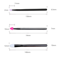 Spatule en silicone souple personnalisée OEM pour masque facial, crème pour le corps, argile, boue, applicateur de soin de la peau, outil cosmétique, brosse pour le visage, noir, 14 cm