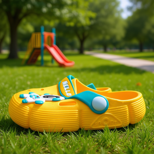 Ciabatte Sportive per Bambini Gialle con Suola in PVC EVA Spessore 15mm Taglia 24-29 - Product Image 2