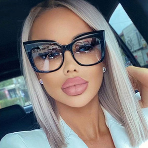 2021 hợp thời trang CAT của Eye Sunglasses trong suốt lớn cổ điển <span class=keywords><strong>Cyber</strong></span> thời trang UV400 ống kính quang học cao PC màu be cho người lớn trẻ em - Product Image 4