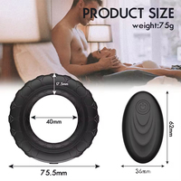 Anneau de verrouillage de vibration en silicone pour homme adulte Time-Lapse Masturbateur Dispositif Anneau vibrant pour la masturbation masculine