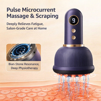 Soin ciblé : Ventouses dynamiques à aspiration réglable, chaleur, massage électrique, brosse de massage des méridiens pour le drainage corporel et le soulagement des douleurs lombaires et des épaules