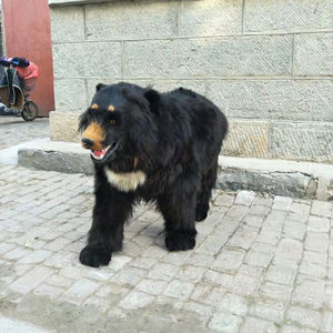 Modèle d'ours noir imité <span class=keywords><strong>de</strong></span> grande taille Décorations <span class=keywords><strong>de</strong></span> Noël Animal <span class=keywords><strong>de</strong></span> simulation <span class=keywords><strong>de</strong></span> <span class=keywords><strong>marche</strong></span> debout pour appel festif - Product Image 4