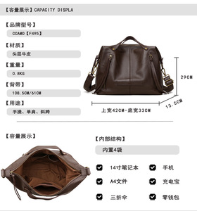 Nouveaux sacs à bandoulière de créateurs de mode, sacs à main et pochettes pour femmes en cuir véritable de haute qualité, sacs messager, sacs hobo, sacs fourre-tout - Product Image 2