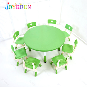 Đồ Nội Thất Nhà Trẻ Màu Đỏ Nhiều Kiểu Màu Đồ Nội Thất Bằng Nhựa Có Thể Điều Chỉnh Chiều Cao Ghế Và Bàn Học Cho Trẻ Em - Product Image 6