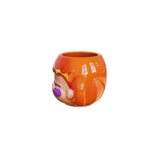 Tùy Chỉnh 3D Thiết Kế Ngọn Lửa Tóc Chibi Nhân Vật Cốc Cà Phê Dễ Thương Tức Giận Phim Hoạt Hình Mặt Gốm Cốc Với Xử Lý Đối Với Quà Tặng & Bộ Sưu Tập - Product Image 3