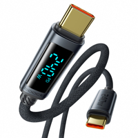 Cable de Carga Rápida Toocki con Pantalla LED de 240W, Tipo C a Tipo C, Compatible con PC/Bicicleta Eléctrica/Dispositivos de Juego/Robots/Televisores Inteligentes