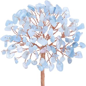 <b>Crystal</b> <b>Tree</b> Ornament With Amethyst Stones Wood Base Home Decoration Gift - Product Image 4