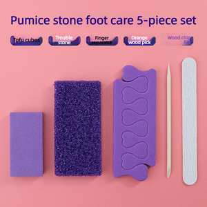 Juego de 5 Herramientas de Manicura y Pedicura, Lima de Uñas, Separador de Dedos, <span class=keywords><strong>Piedra</strong></span> Pómez, Kit de Cuidado de Pies para Salón y Uso Doméstico - Product Image 4