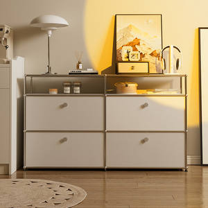 Mueble de <span class=keywords><strong>TV</strong></span> y Gabinete para Café Modular Moderno de Acero Inoxidable para Sala de Estar con Espacio de Almacenamiento - Product Image 2