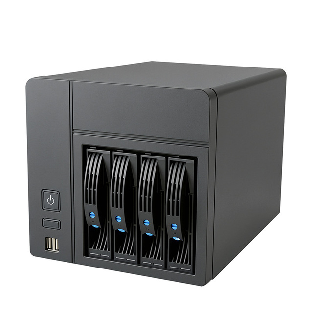 4-Bay NAS N100 CPU MINI PC  2.5G Dual Network Remote Work Offsite Private Cloud File Network 4G DDR4 64G SSD Storage Service