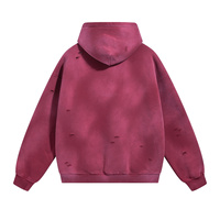 Sudadera con Capucha de Felpa de Algodón Extra Grande para Hombre, Personalizada, de Invierno, 360 g/m², Lavada con Ácido, Estilo Vintage, Bordada