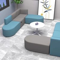 Conjunto de Sofá Cama Modular de Cuero Moderno para Hospital/Sala de Estar/Áreas de Conferencia
